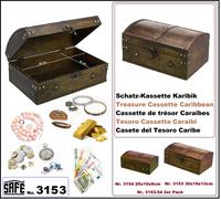 Cassa Del Tesoro Cassa Dei Pirati Dei Caraibi Legno SAFE 3153 MAXI 30x19x13cm