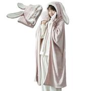Cassa Della Copertura 'orecchio Di Coniglio - Busta Con Cappuccio Caldo, Portatile Confortevole | Morbida Coperta Oversize Usata Durante Storie Al Pranzo, Serate Cinema, C