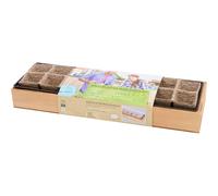 Siena Garden Scatola in Legno Massiccio da Coltivare con 16 pentole, biodegradabile
