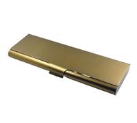Cassa di matita di alluminio di logo su ordinazione - contenitore di regalo della cancelleria dello studente del metallo/della penna, superficie anodizzata per la promozione di pubblicità, Oro, Taglia