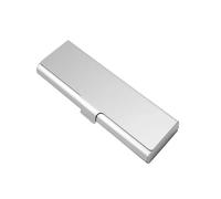 Cassa di matita di alluminio di logo su ordinazione - contenitore di regalo della cancelleria dello studente del metallo/della penna, superficie anodizzata per la promozione di pubblicità, Argento