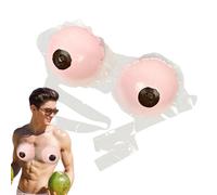 Cassa gonfiabile in PVC, giocattolo da mare all'aperto - Petto finto reggiseno gonfiabile da uomo novità,Reggiseno da uomo finto, giocattoli scherzosi creativi e divertenti per risate e sorprese
