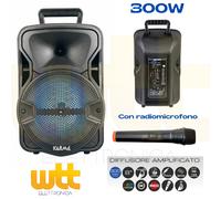 KARMA CASSA AUDIO AMPLIFICATO PSB 8 300 WATT CON RADIOMICROFONO**PUOI PAGARE ANCHE ALLA CONSEGNA!!!**