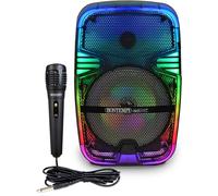 Cassa Luminosa Acustica Wireless con Microfono e Luci RGB, Telecomando, Displ...