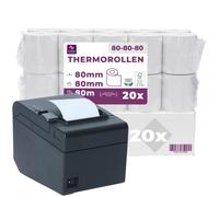 CASSA LYNNE ROTOLI TERMICA FISCALE 80X80 MM CARTA TERMICA 20 ROTOLINI