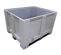Cassa pallet in plastica (HDPE) 3 traverse, Mis. 1200 L x 1000 P x 760 H mm, portata 450 Kg, volume 610 Lt