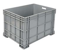 Cassa pallet in plastica (HDPE) 4 piedi, Mis. 800 L x 600 P x 510 H mm, portata dinamica 80 Kg, volume 210 Lt