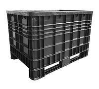 Cassa pallet in plastica (HDPE riciclato) 2 traverse, Mis. 1200 L x 800 P x 800 H mm, portata 250 Kg, volume 530 Lt