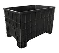 Cassa pallet in plastica (HDPE riciclato), 4 piedi, Mis. 1000 L x 635 P x 645 H mm, portata 150 Kg, volume 300 Lt