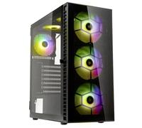 Cassa PC Kolink Observatory HF Nera Con 4 Fan LED Incorporati Pannelli In Vetro