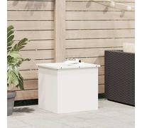 vidaXL Scatola di Stoccaggio Esterno Bianco 55 x 50,5 x 50 cm Acciaio, Soluzione di stoccaggio per Giardino e terrazzo, Box Resistente, Organizer in Metallo, armadietto Rettangolare