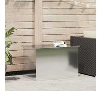 vidaXL Armadio da Esterno Rettangolare in Acciaio Galvanizzato Argento 80 x 50,5 x 50 cm Impermeabile, Perfetto per Organizzare Giardino e Patio con Ampio Spazio Interno Industriale.