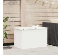 vidaXL Armadio per Esterno Bianco 80 x 50,5 x 50 cm in Acciaio Opaco, 175 L di capacità, Resistente ai UV e Impermeabile, Stile Industriale e Include Scatola per Cuscini con Sollevamento a Gas