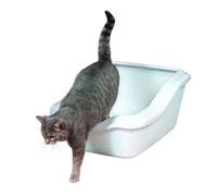 Cassa per gatti Cleany Cat, con bordo 45 × 29 × 54 cm bianco
