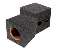 Cassa per Subwoofer Sigillata e Portata in Legno Nero per Auto | Design Vuoto Pronto per Driver, Rivestimento in Moquette, Installazione nel Bagagliaio, per Impianti Domestici