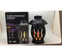 CASSA SPEAKER BLUETOOTH PORTATILE A LED EFFETTO FIAMMA LANTERNA LED RICARICABILE