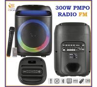 Cassa speaker bluetooth portatile attiva con microfono x haraoke musica acustica