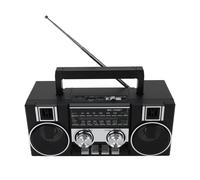 CASSA SPEAKER BLUETOOTH PORTATILE RETRO' VINTAGE USB AM FM RADIO RICARICABILE