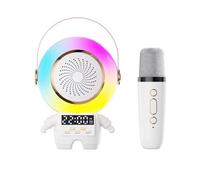 CASSA SPEAKER BLUETOOTH SET KARAOKE 1 MICROFONO ASTRONAUTA LED RGB PORTATILE