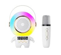 CASSA SPEAKER WIRELESS BLUETOOTH PORTATILE CON MICROFONO KARAOKE SVEGLIA RGB