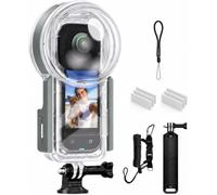 Cassa subacquea invisibile 165ft/50M Compatibile con Insta 360 X5 | Accessori per fotografia subacquea con supporto e kit corda di sicurezza per l'esplorazione con action camera