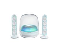 Harman Kardon SoundSticks 5 Altoparlante Bluetooth per la Casa, Design a 3 Vie, Connettività HDMI ARC a Cavo Singolo, Connessione Multi-Speaker con Auracast, Giochi di Luce e Colori, Bianco