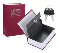 Cassaforte a forma di libro decorativo con serratura a chiave, design realistico da libro per libreria di casa, negozio, salvadanaio, archiviazione documenti S18*11,5*5,5 cm,M24*15,5*5,5 cm,L26,5*20*6