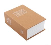 Cassaforte a forma di libro segreto, con serratura a combinazione, per proteggere oggetti di valore come gioielli e chiavi, in un contenitore discreto per casa o ufficio (giallo)