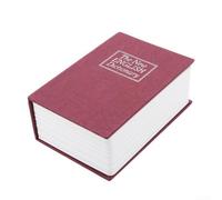 Cassaforte a forma di libro segreto, con serratura a combinazione, per proteggere oggetti di valore come gioielli e chiavi, in un contenitore discreto per casa o ufficio (rosso)