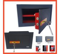Cassaforte a Muro con Chiave da Incasso Blindata in Acciaio Verniciato 26x15xH18