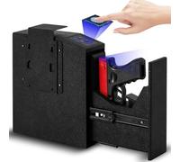 Cassaforte automatica per pistola con ID biometrico a impronte digitali, cassaforte compatta per pistole da comodino, letto, camion - Serratura biometrica e digitale