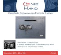 Cassaforte Biometrica con Impronta Digitale e Chiave Safe Box Digitale