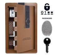 Cassaforte Blindata Biometrica Impronta Digitale e Codice 60x38x33 cm Marrone