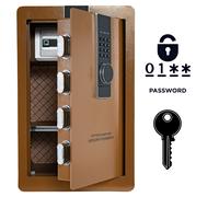 Cassaforte Blindata Digitale e Chiave 60x38x33 cm per Casa Ufficio Marrone