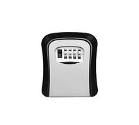 Cassaforte, Cassetta di sicurezza a chiave, cassetta for chiavi in lega alluminio fissata al muro Scatole chiusura a combinazione for a a 4 cifre resistenti alle intemperie(Metal-01)