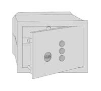 CASSAFORTE CISA A MURO A COMBINAZIONE L49 x P25 x H36 Cm 82410/51