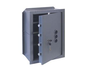 CASSAFORTE COMBINATORE E CHIAVE CISA 82210.71 DA INCASSO A MURO 36x25x49