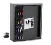 Cassaforte con serratura elettronica per 40 chiavi, cassaforte digitale con codice, robusto alloggiamento in acciaio verniciato a polvere, montaggio a parete per ufficio o casa, con 40 portachiavi