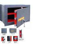 Idroweb Cassaforte da muro Utilia TOP Security Acciaio chiave doppia mappa 420x200x280 mm