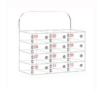 Cassaforte da parete in acrilico trasparente per telefoni cellulari, armadietto sicuro con chiave per ufficio, scuola, aula, serratura trasparente - dimensioni 30,5 cm