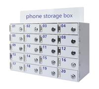 Cassaforte da parete in acrilico trasparente per telefoni con 40 scomparti con chiave, ideale per ufficio, scuola, aula e soluzione di archiviazione sicura in fabbrica