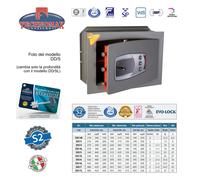 Cassaforte a Muro a Chiave + Combinazione Serie Technofort Technomax - 340X460X240Mm