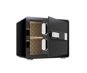 Cassaforte di sicurezza domestica, cassaforte con password for piccole impronte digitali, struttura interamente in acciaio, adatta for conservare piccoli oggetti di valore(Black)