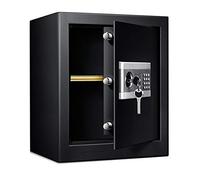 Cassaforte digitale per la casa, cassaforte elettronica in acciaio da parete per contanti, chiavi, passaporti, oggetti di valore per casa o ufficio, contanti, gioielli, chiavi (colore: nero, tag