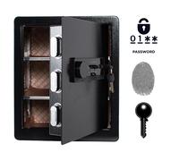 Cassaforte Domestica Biometrica Blindata Impronta Digitale 45x38x32 cm Nero