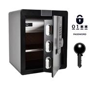 Cassaforte Domestica Blindata con Serratura Elettronica 45x38x32 cm Nero