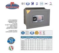 CASSAFORTE DT/5-S2 34X46X20 HxLxP COMBINAZIONE ELETTRONICA DIGITALE TECHNOMAX...