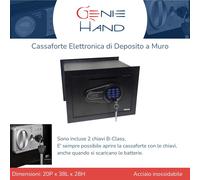 Cassaforte Elettronica Digitale con Tastiera e Chiave di Emergenza Safe Box