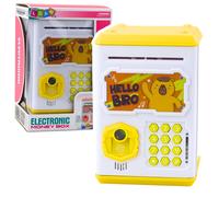 Cassaforte elettronica per bambini gialla con capibara