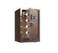 cassaforte Grande cassaforte domestica for la sicurezza digitale delle impronte digitali con sistema a doppia chiave a scomparto nascosto for ufficio piccola(Gold)